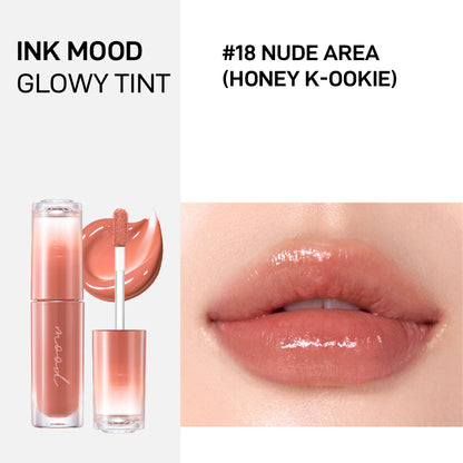 Peripera - Ink Mood Glowy Tint Honey K-ookie Collection - Nude  Area - Korean Makeup Lip Tint Gloss - Color Lipgloss - Glossy Longwear Lipstick - Lip Cosmetics - Lip tint - Music Festival Makeup -  Moisturizing- Tinted Lip Balm Hydrate Lightweight