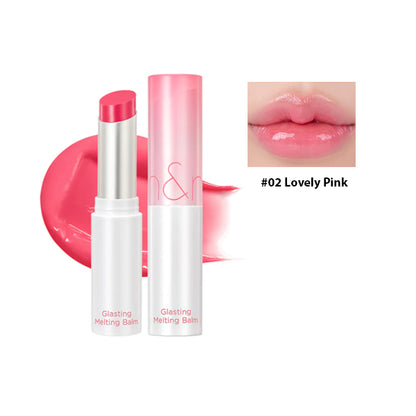 Romand - Korean Cosmetic Makeup - Hydrating Moisture Lip Balm - Glasting Melting Balm - Lollipop color Skincare Lip Care