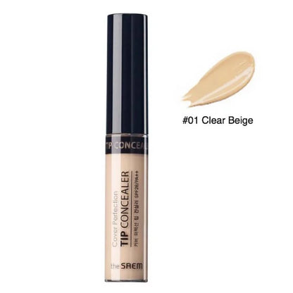 The Saem - Korean makeup cosmetic - Cover Perfection Tip Concealer Flawless Foundation Lightweight Applicator