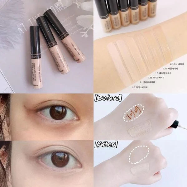 The Saem - Korean makeup cosmetic - Cover Perfection Tip Concealer Flawless Foundation Lightweight Applicator