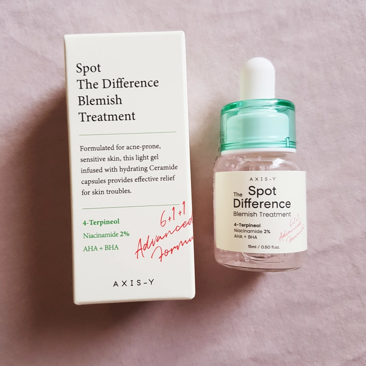 AXIS-Y Spot The Difference Blemish Treatment 15ml / 0.5 fl. oz | Hydrating Gentle Acne Spot Treatment | Acne Care | Korean Skincare