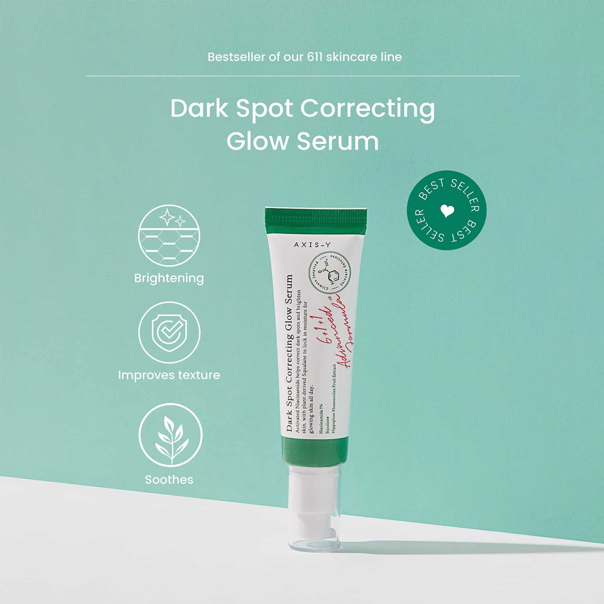 AXIS-Y Dark Spot Correcting Glow Serum 50mL | Korean Blemish Skincare | Clear Smooth Acne Moisture | Mother’s Day gift