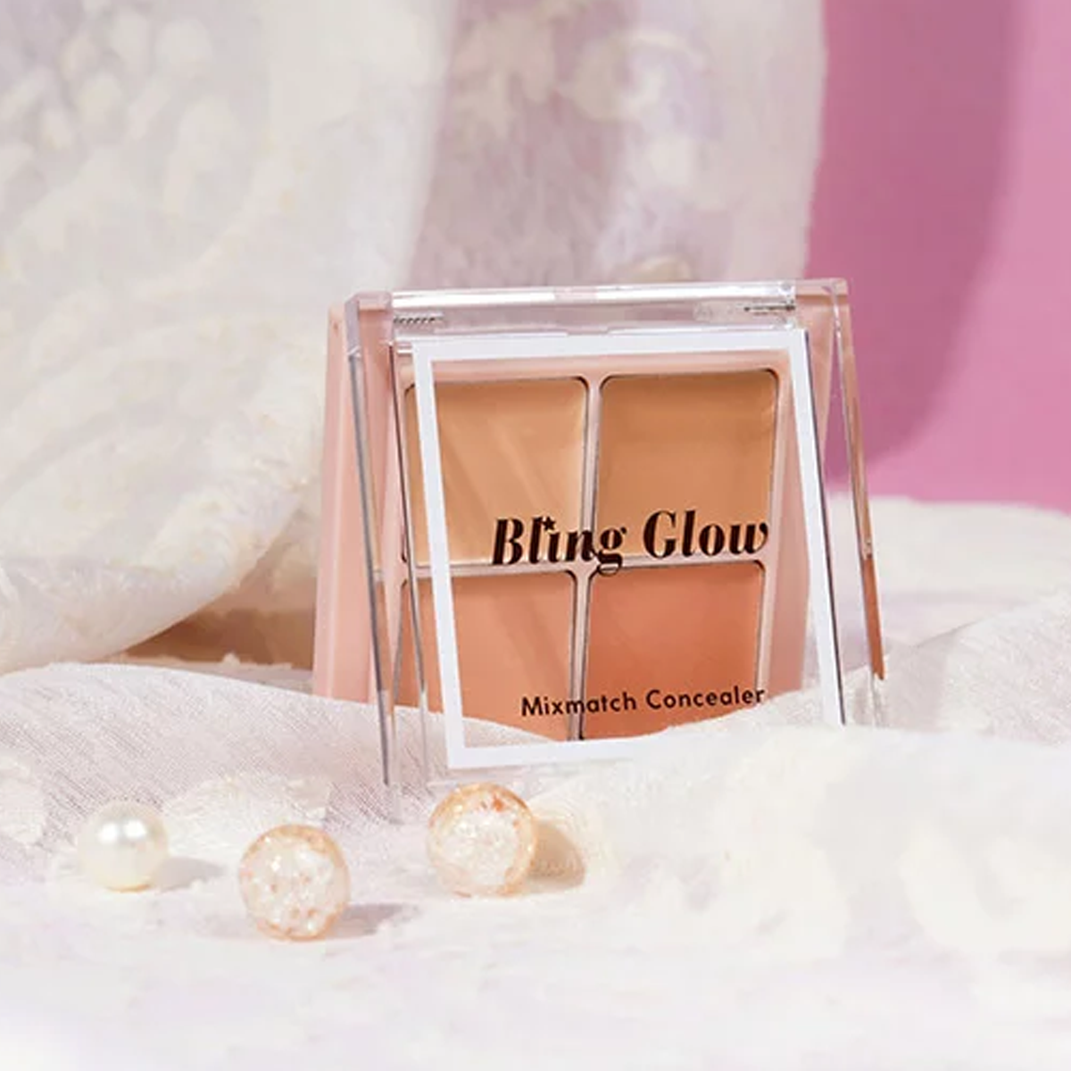 Bling Glow - Mix Match Concealer - Korean Makeup Cosmetic - Blend Color Compact Cream Glitter