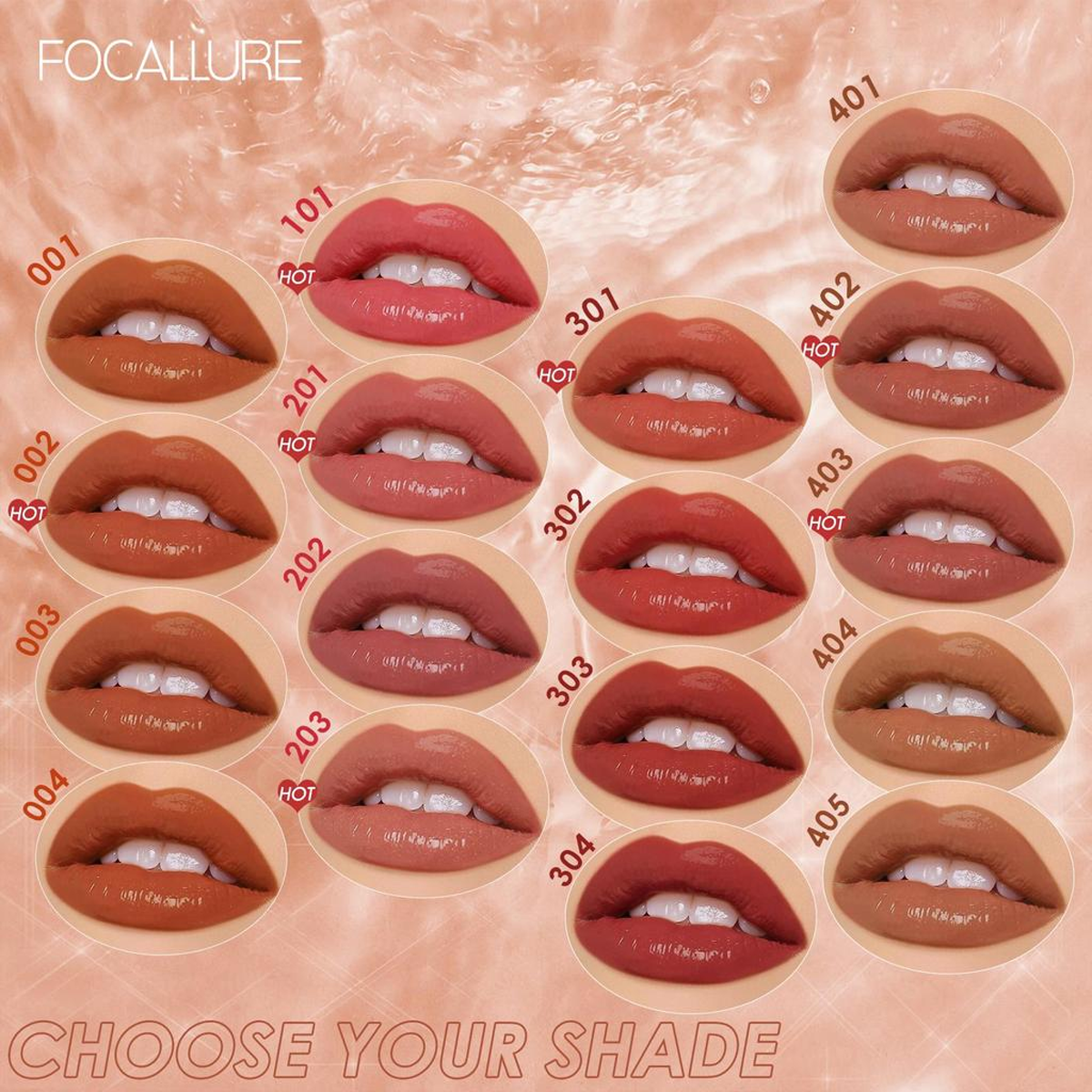 FOCALLURE - Jelly Clear Glossy Tint - 17 Colors Lipgloss Lipstick