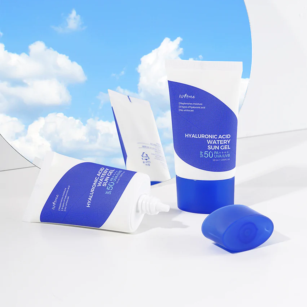 Isntree - Hyaluronic Acid Watery Sun Gel [50ml - New Version] - Korean Facial Skincare Lightweight Sunscreen Moisturize Moisture