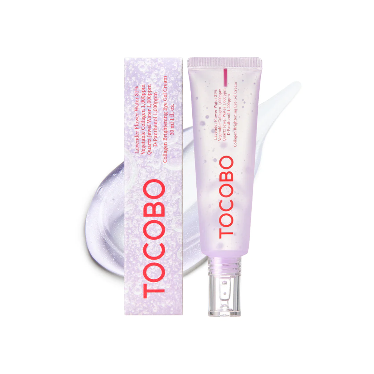 TOCOBO - Collagen Brightening Eye Gel Cream - Korean Eye Serum Skin Care Flower Lavender Comfort Dark circle wrinkle treatment