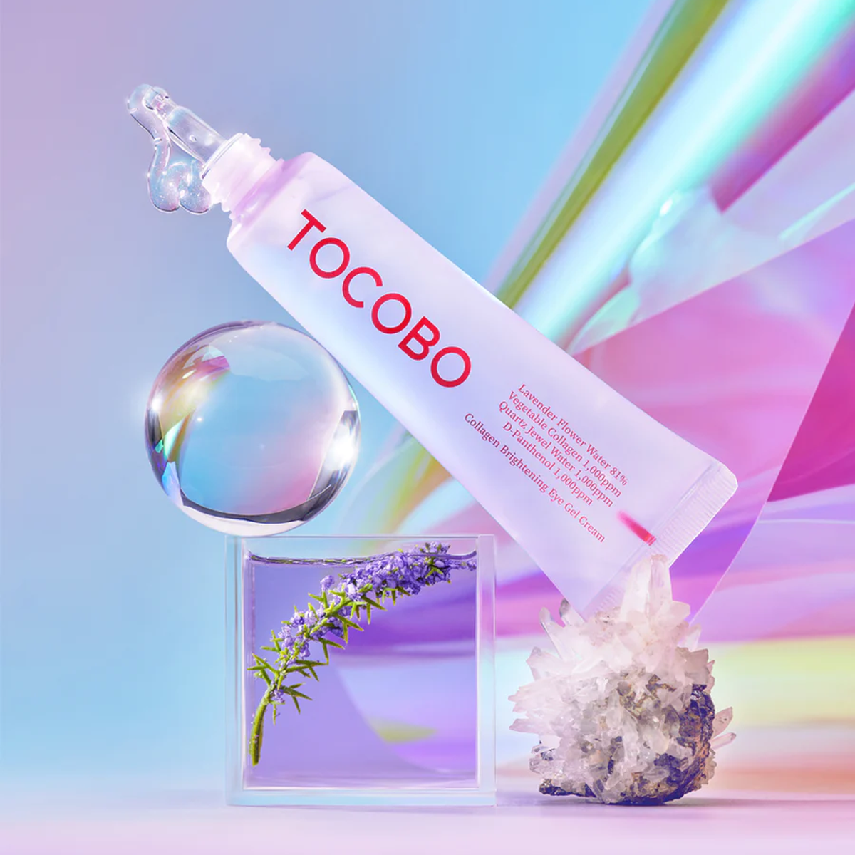 TOCOBO - Collagen Brightening Eye Gel Cream - Korean Eye Serum Skin Care Flower Lavender Comfort Dark circle wrinkle treatment