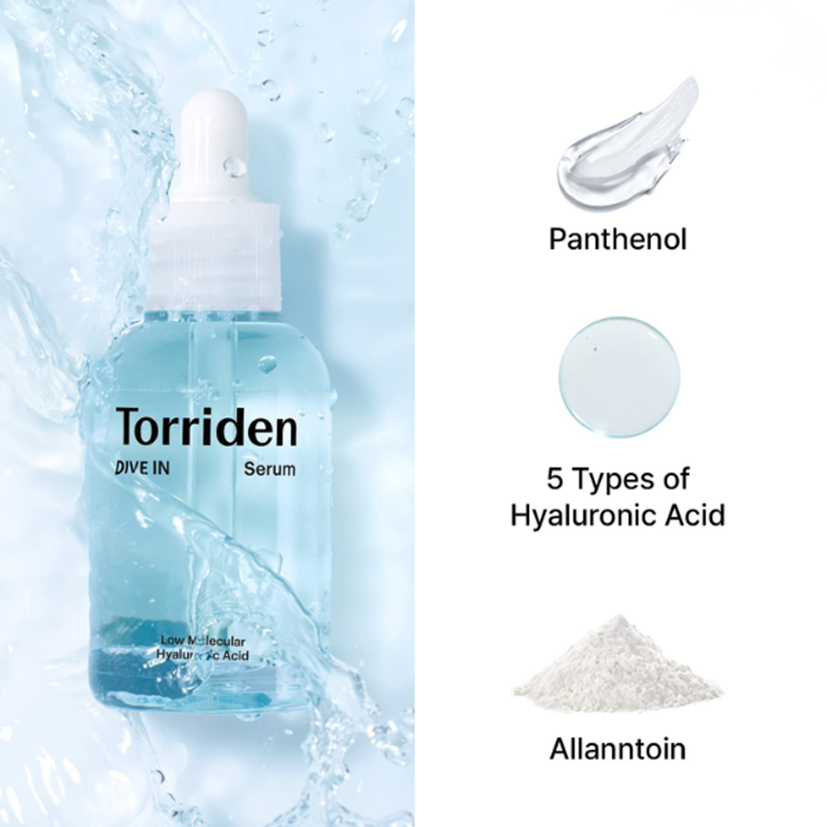 torriden - DIVE-IN Low Molecule Hyaluronic Acid serum | Hydrating Moisture Lightweight Korean Skincare Moisturizing torriden serum