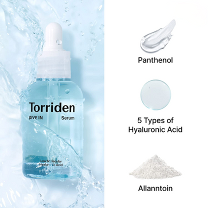 torriden - DIVE-IN Low Molecule Hyaluronic Acid serum | Hydrating Moisture Lightweight Korean Skincare Moisturizing torriden serum