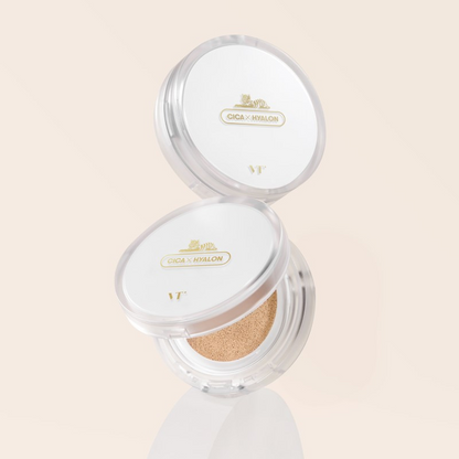 VT Cica Skin Fit Cover Cushion SPF 50+ PA++++, Matte Finish Foundation with Propolis Extract and Tremella Fuciformis Extract, Suitable for Sensitive Skin, 12g Concealer Makeup