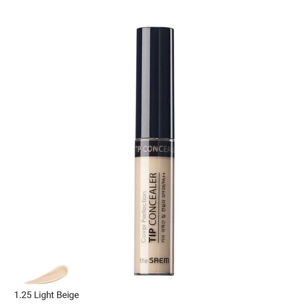 The Saem - Korean makeup cosmetic - Cover Perfection Tip Concealer Flawless Foundation Lightweight Applicator