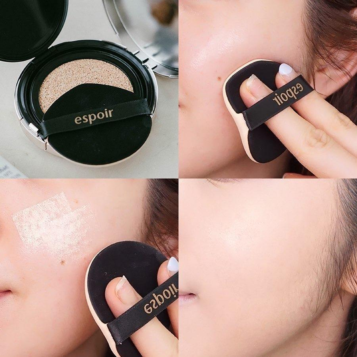 espoir - Pro Tailor Be Silk Cushion Set - SPF 42 PA ++ - Enriched with oil-controlling powder and brightening agents