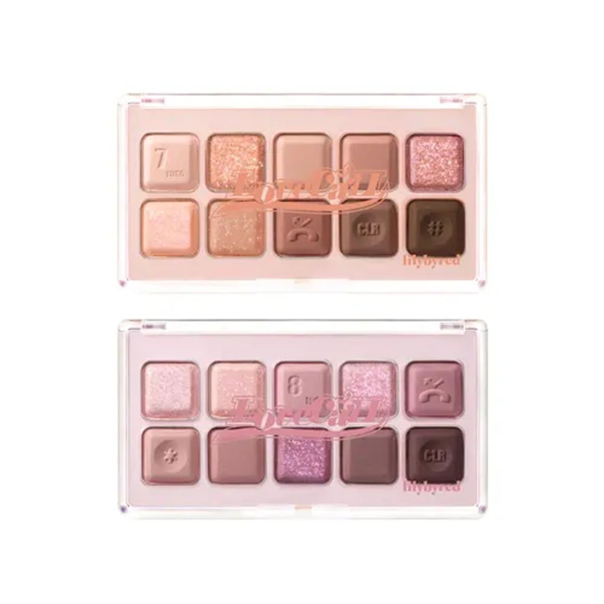 lilybyred - Mood Keyboard Love Call Edition Set - 2 Colors Eyeshadow Lavender Makeup Cosmetic Pigment Glitter