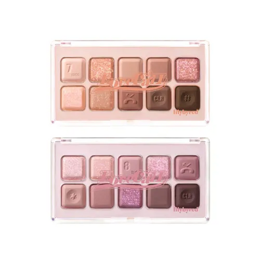 lilybyred - Mood Keyboard Love Call Edition Set - 2 Colors Eyeshadow Lavender Makeup Cosmetic Pigment Glitter