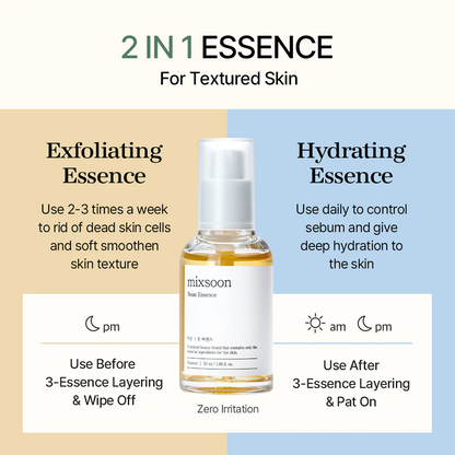 mixsoon Bean Essence 50ml | Moisture Serums | Korean Daily Skincare |